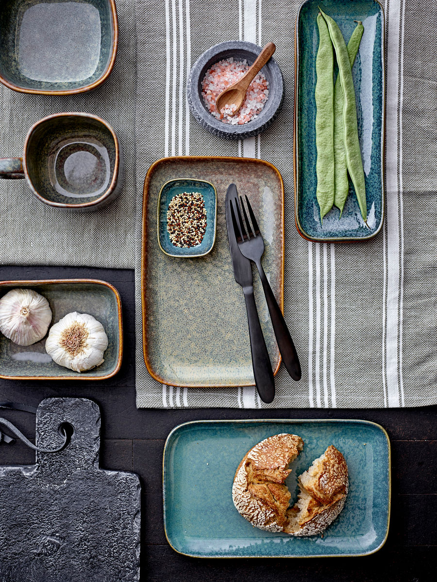 Bloomingville Aime serviert Essen, Grün, Steinzeug