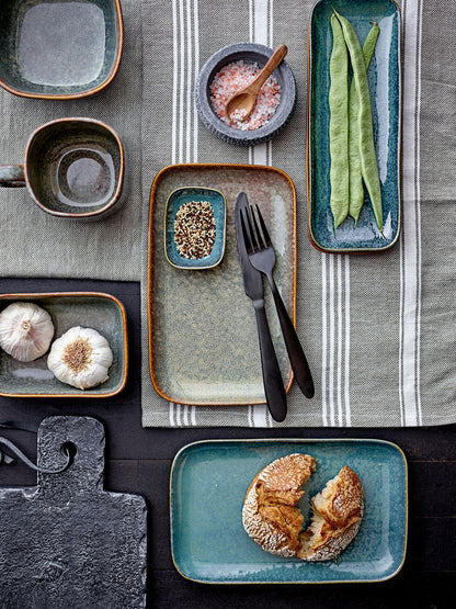 Bloomingville Aime serviert Essen, Grün, Steinzeug