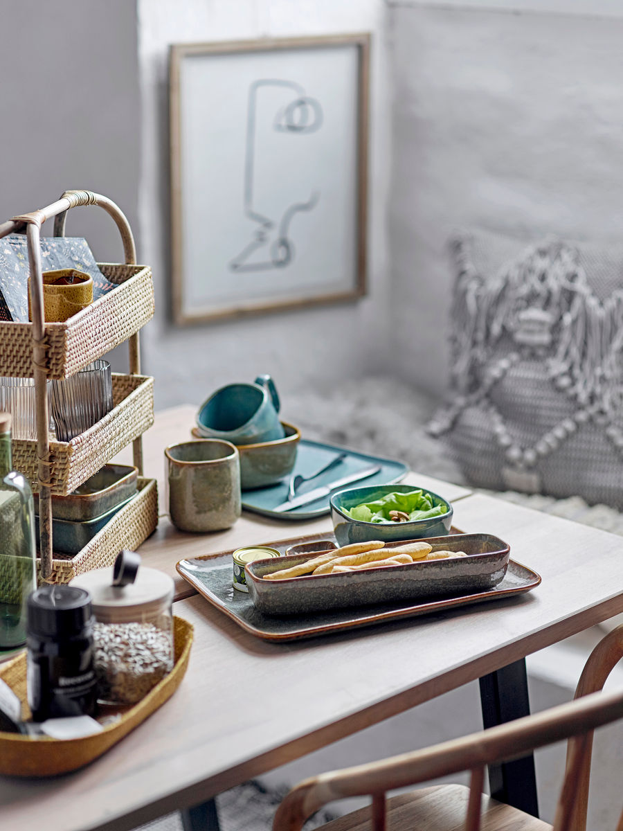 Bloomingville Aime serviert Essen, Grün, Steinzeug