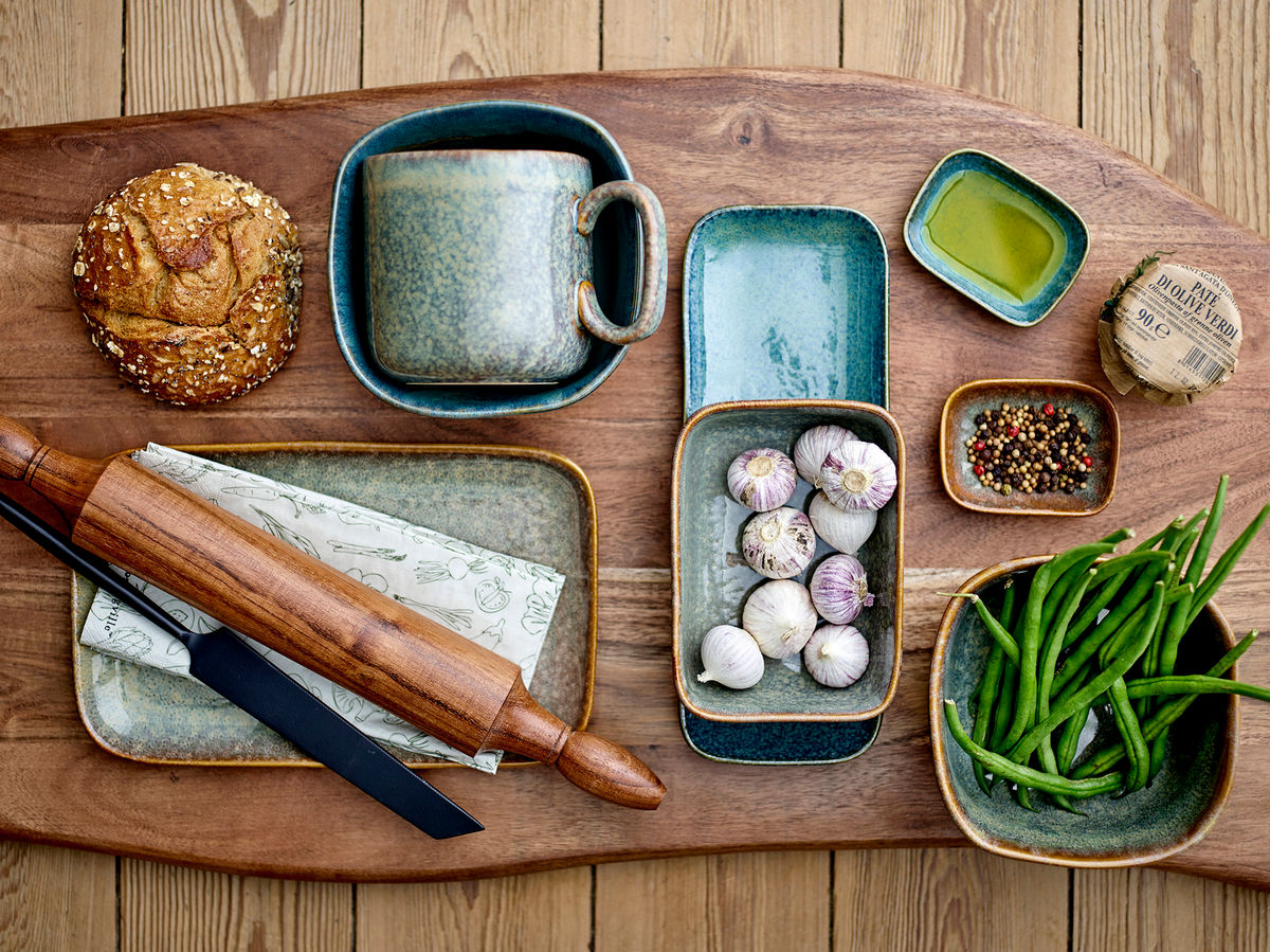 Bloomingville Aime serviert Essen, Grün, Steinzeug