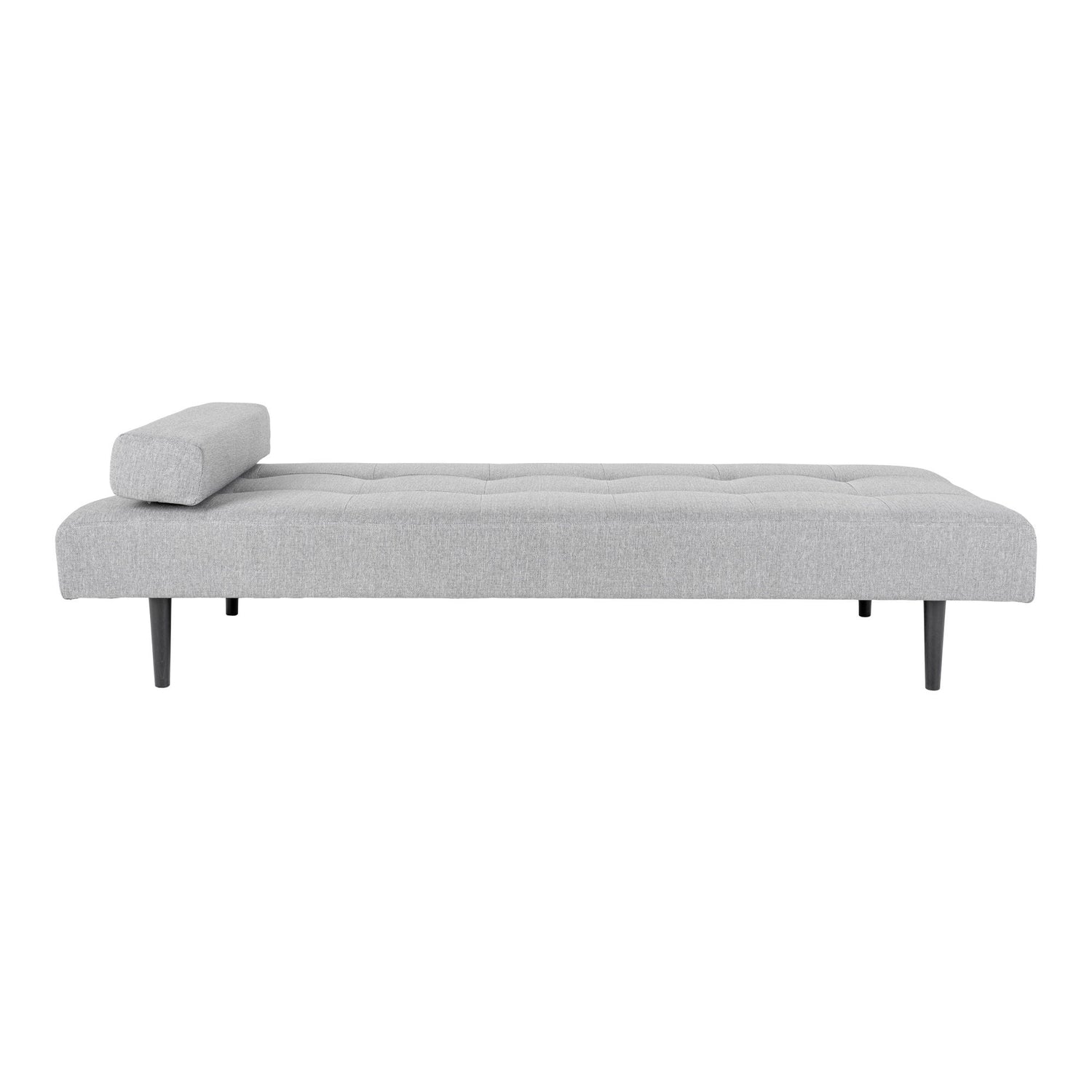 Capri Daybed - Tagbett in hellgrau mit schwarzen Holzbeinen, HN1001