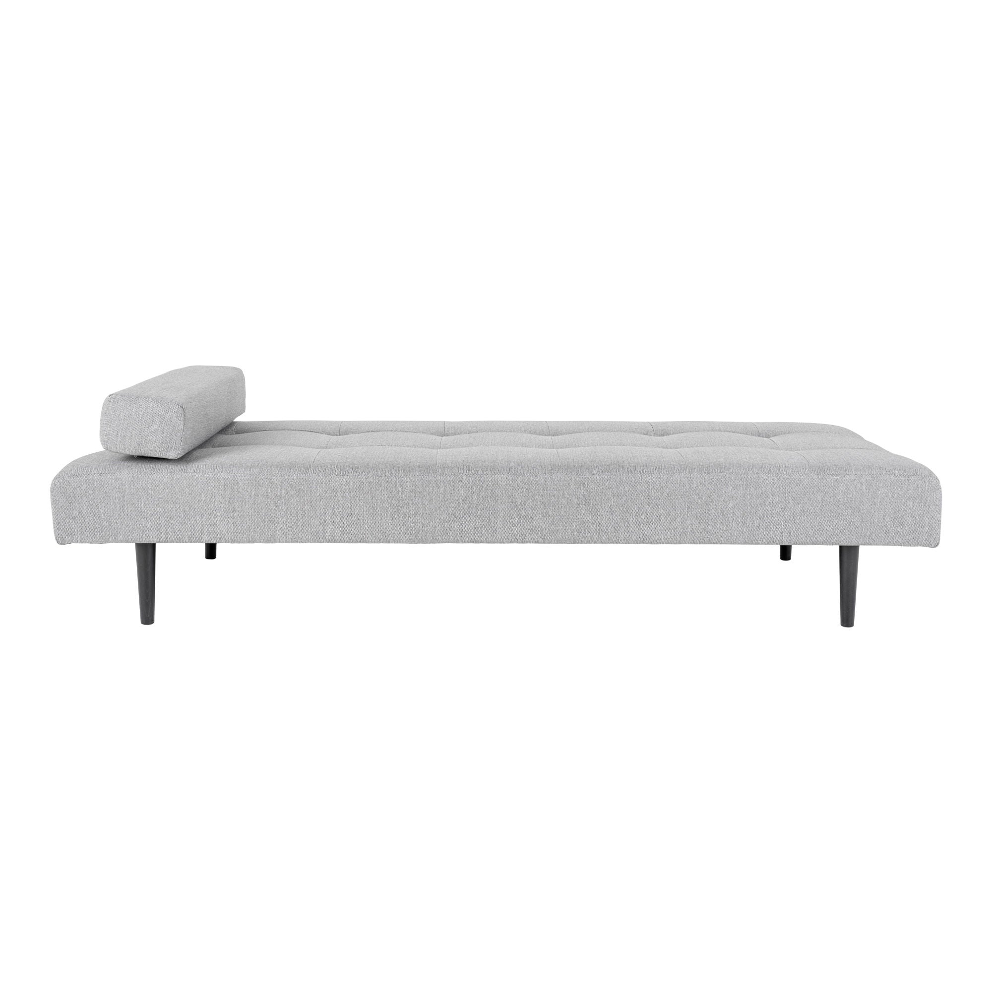 Capri Daybed - Tagbett in hellgrau mit schwarzen Holzbeinen, HN1001