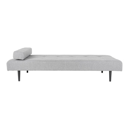 Capri Daybed - Tagbett in hellgrau mit schwarzen Holzbeinen, HN1001