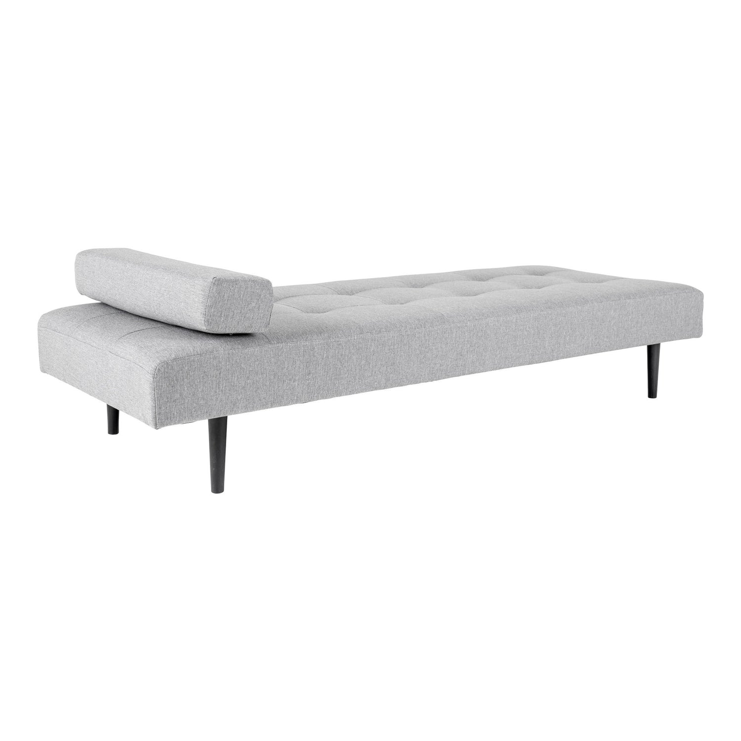 Capri Daybed - Tagbett in hellgrau mit schwarzen Holzbeinen, HN1001