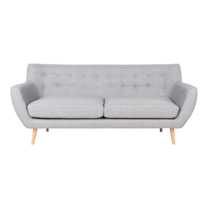 Monte 3 -Person -Sofa - 3 Personen -Sofa, hellgrau mit Naturpap, HN1001