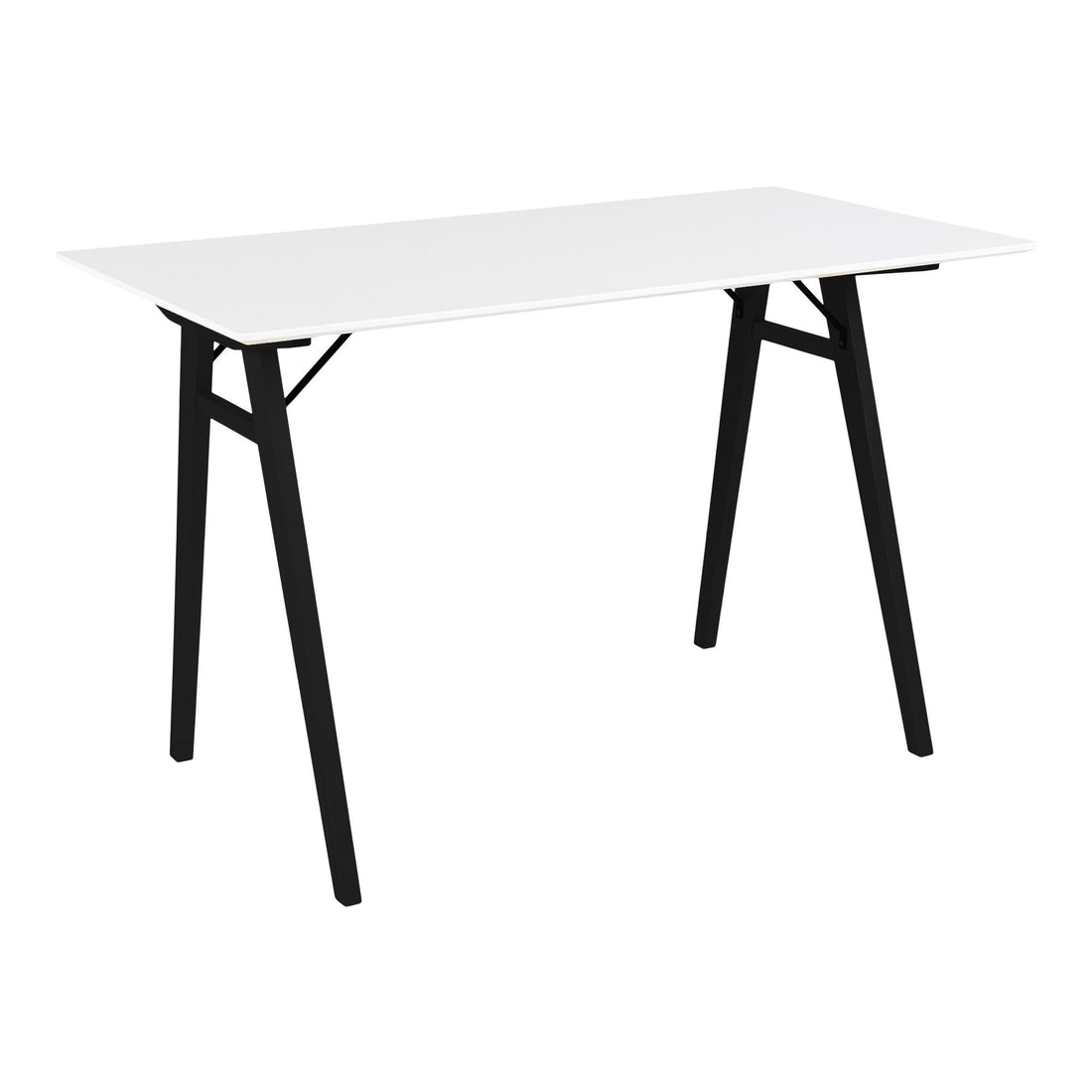 Vojens Schreibtisch - Schreibtisch in Weiß und Schwarz 120x60x75 cm - 1 - PCs