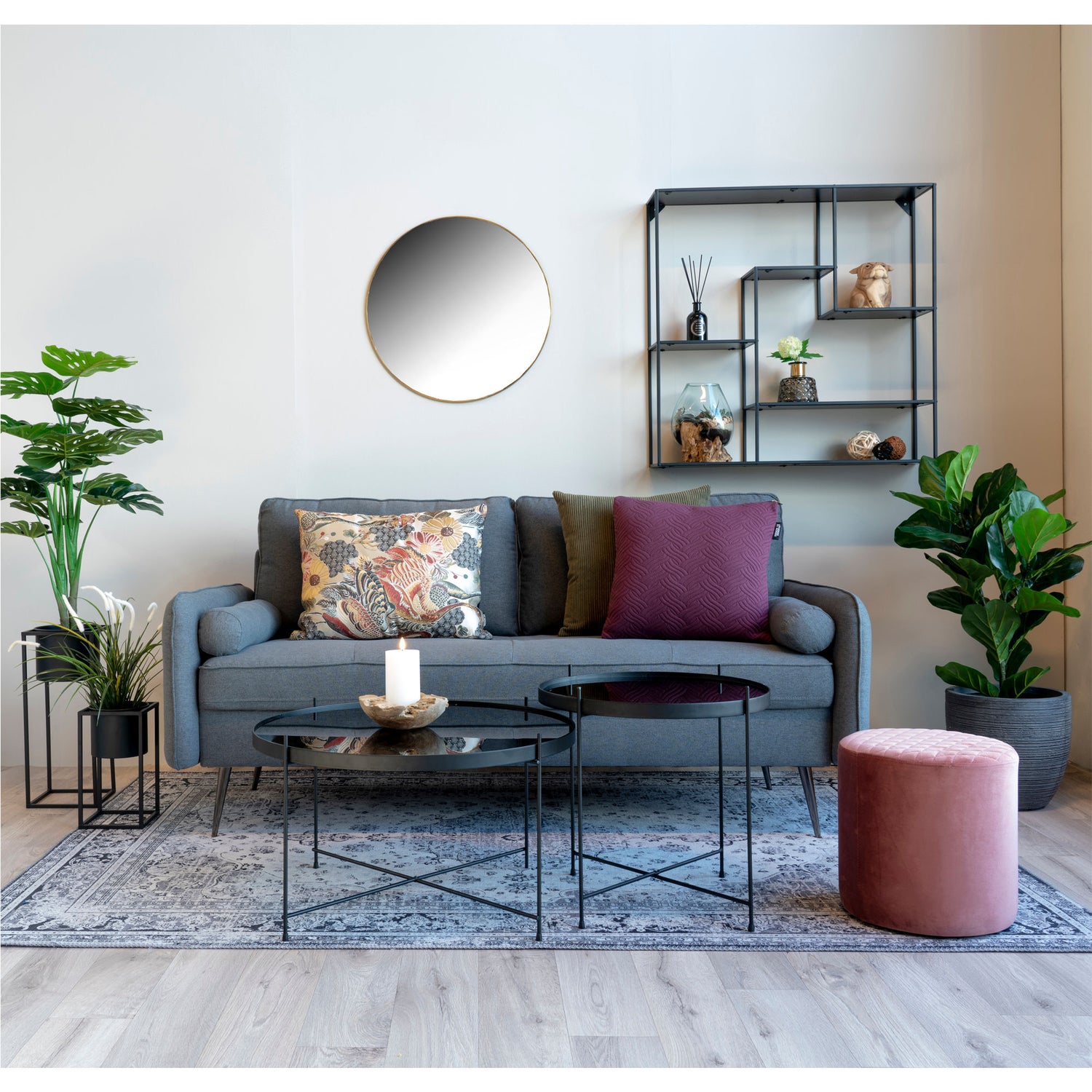 Ferrel Kissen – Kissen in Burgunderrot, 45 x 45 cm