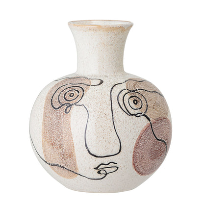 Bloomingville Irini Vase, weiß, Steinzeug