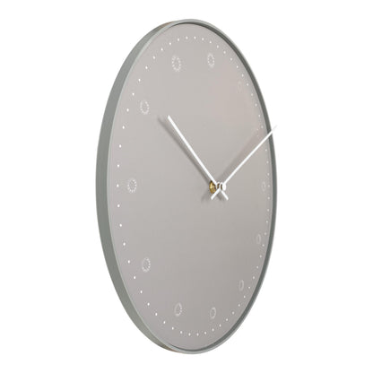 Elba Wanduhr - Wanduhr in Kunststoff, staubgrün, rund, Ø30 cm