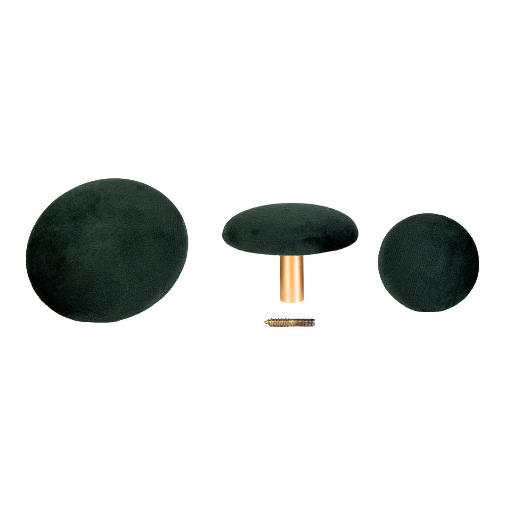 Giza Knots, 3 - Knoten in Velours, dunkelgrüner/Messing -Look, 3 - 1 - PCs
