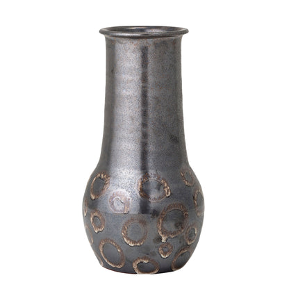 Bloomingville Gorm Dekorative Vase, Schwarz, Terrakotta
