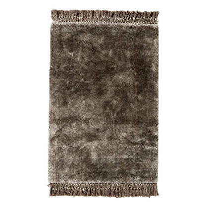 Edler Teppich mit Fransen - 160x240 - heißes Grau