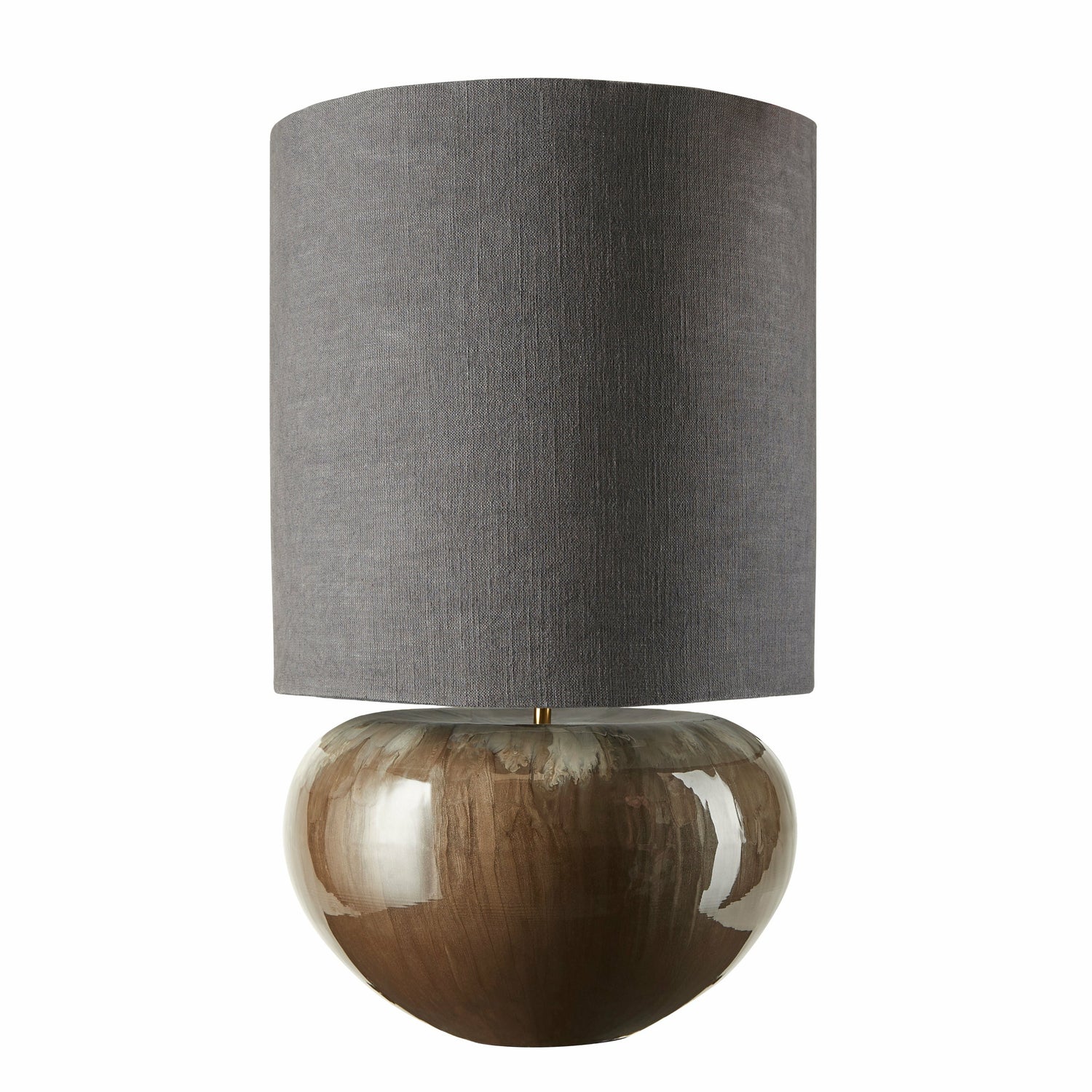 Cozy Living Ena emaillierte Lampe TAUPE m. Farbton - Groß*