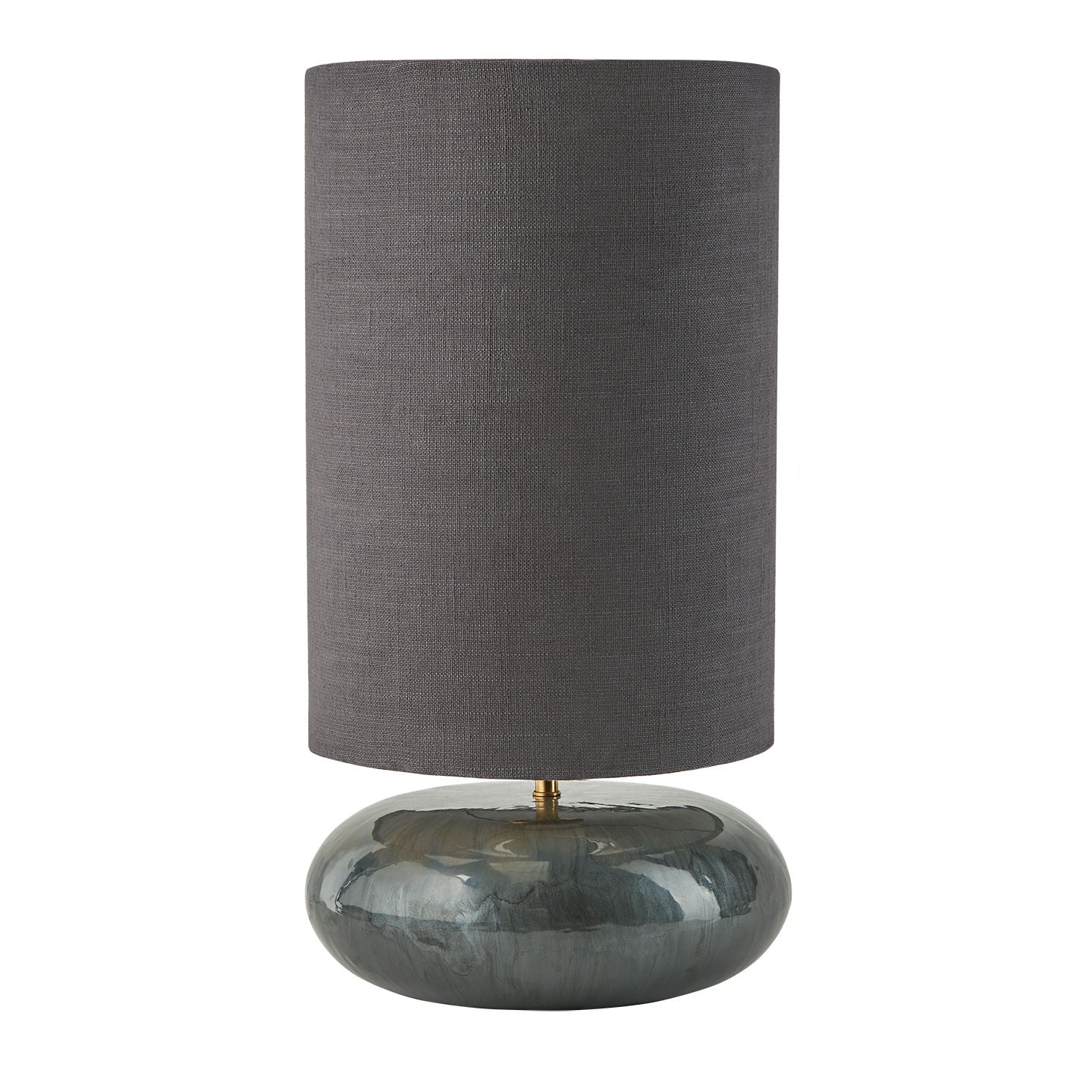 Cozy Living Senna Emaille-Lampe m. Schirm - STAHL