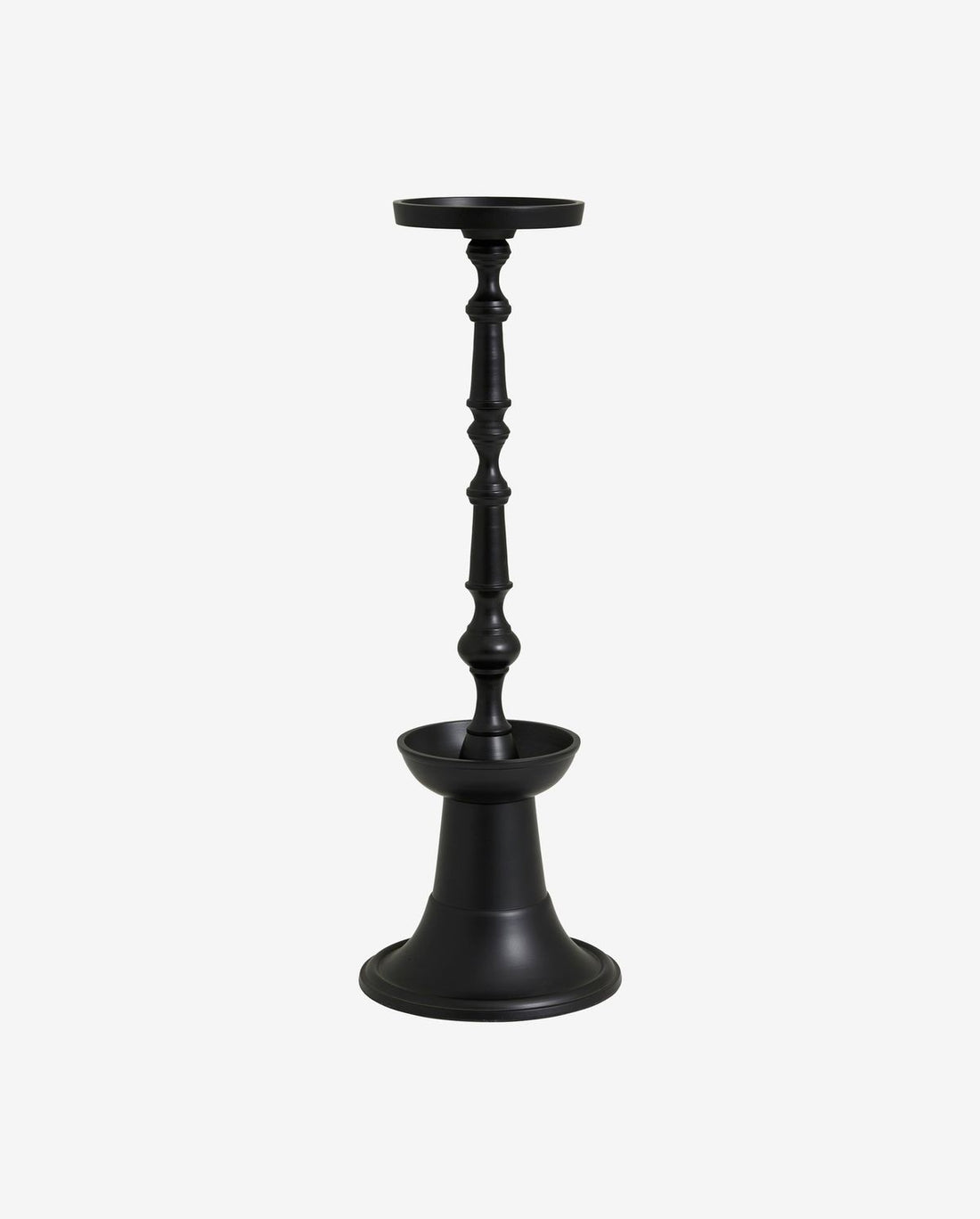 Flores High Candlestick, um Kerzen zu blockieren - H48 cm - schwarz