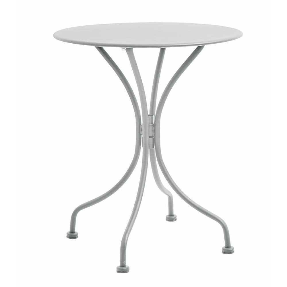 Nordal GARDEN runder Gartentisch aus lackiertem Stahl - ø59 cm - grau