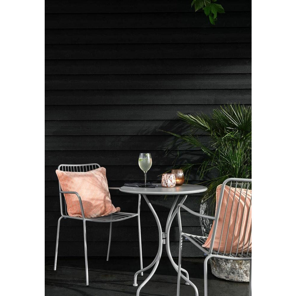Nordal GARDEN runder Gartentisch aus lackiertem Stahl - ø59 cm - grau