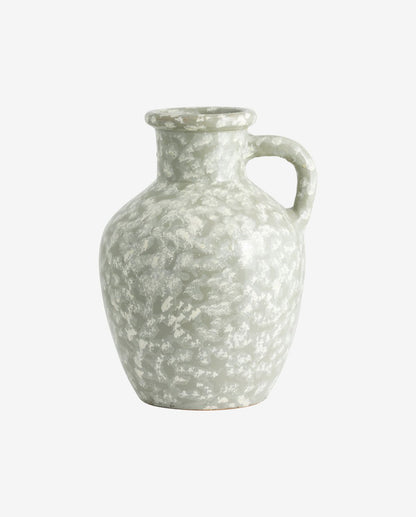 Batam Vase, glasiert - grau
