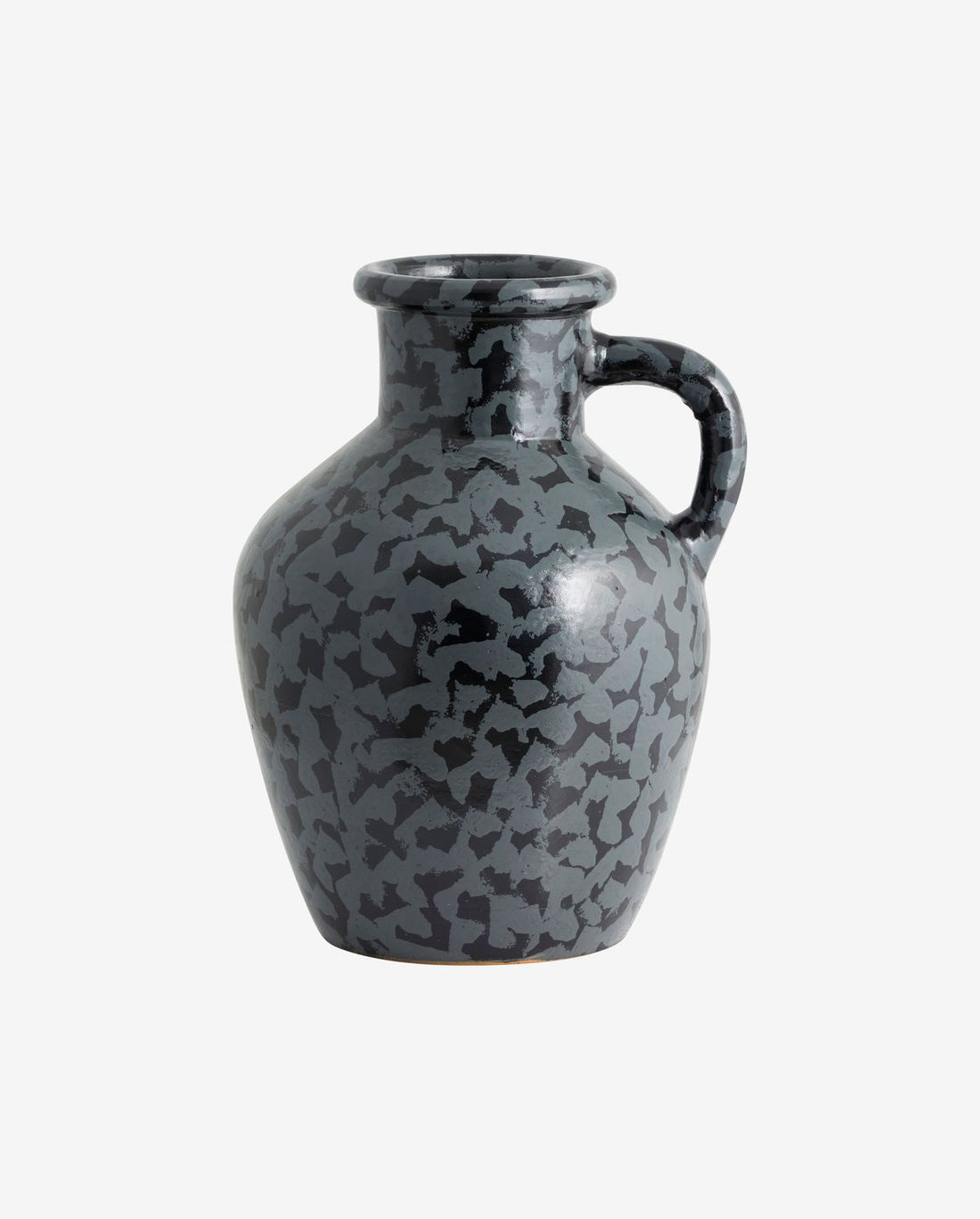 Batam Vase, glasiert - schwarz