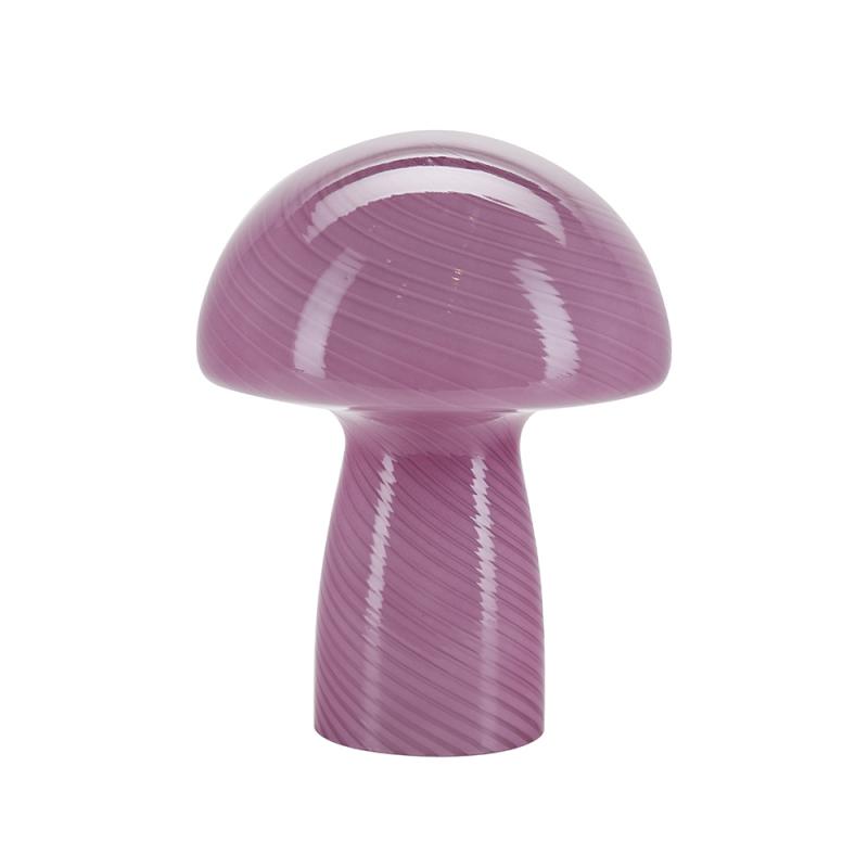 Bahne - Pilzlampe / Pilztischlampe, Pink - H23 cm.