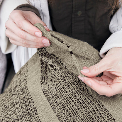 By Nord Dekorativer Kissenbezug, Ashild, Haze m. Kohle-L: 60 cm, B: 60 cm