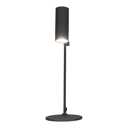 Pariser Schreibtischlampe - Lampe in Schwarz mit Stoffkabelbirne: GU10/5W LED IP20 - 1 - PCs