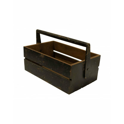 Sjælsø Nordic WOOD BOXES MADE OF RECYCLED WOOD, BLACK, SET OF TWO - Set of 2
