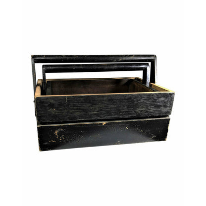 Sjælsø Nordic WOOD BOXES MADE OF RECYCLED WOOD, BLACK, SET OF TWO - Set of 2
