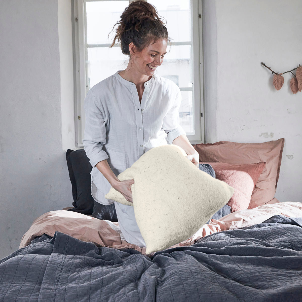 By Nord dekorativer Kissenbezug, Ingeborg, Haze-L: 50 cm, B: 50 cm