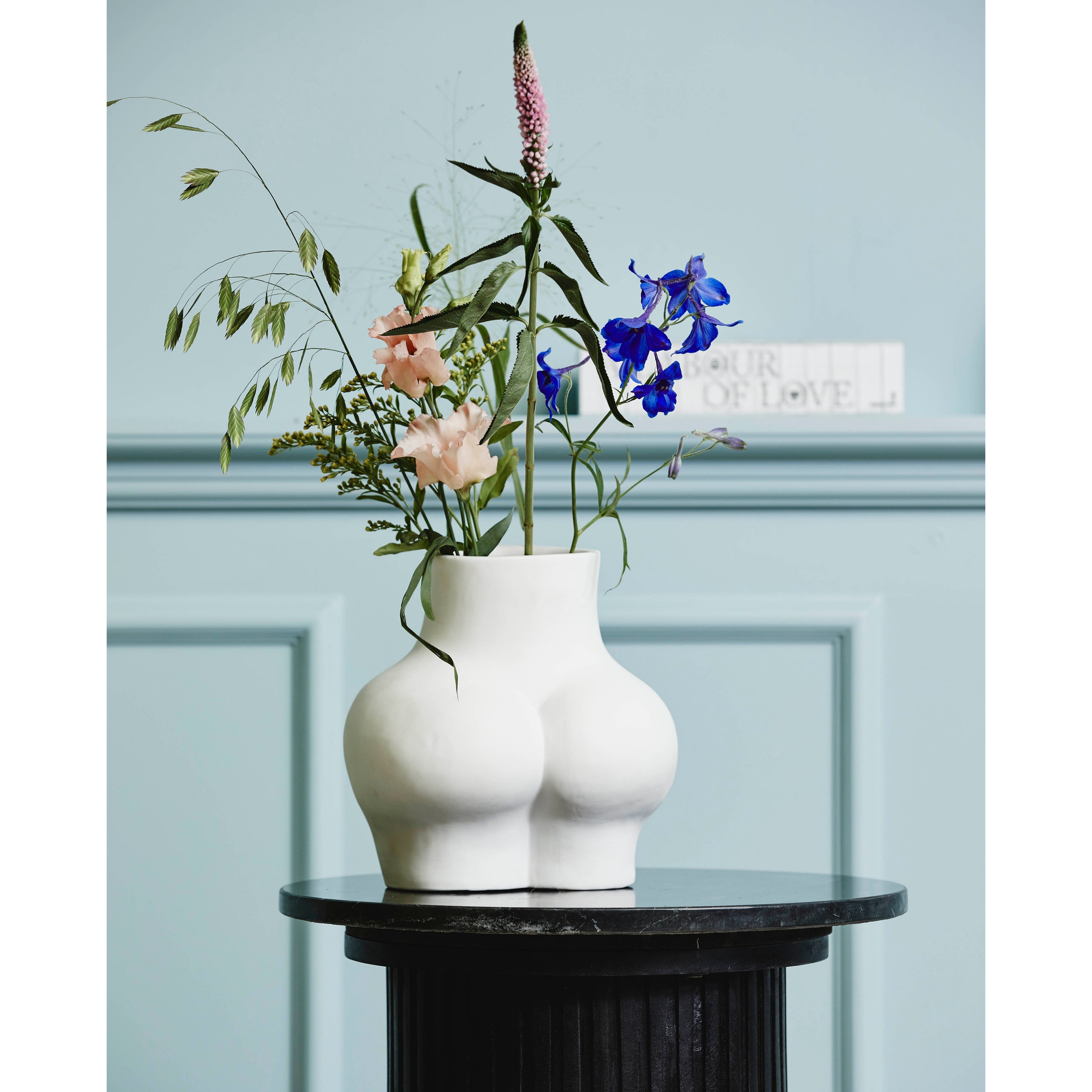 Avaji Unterkörper - Vase in Keramik - H23 cm - Weiß