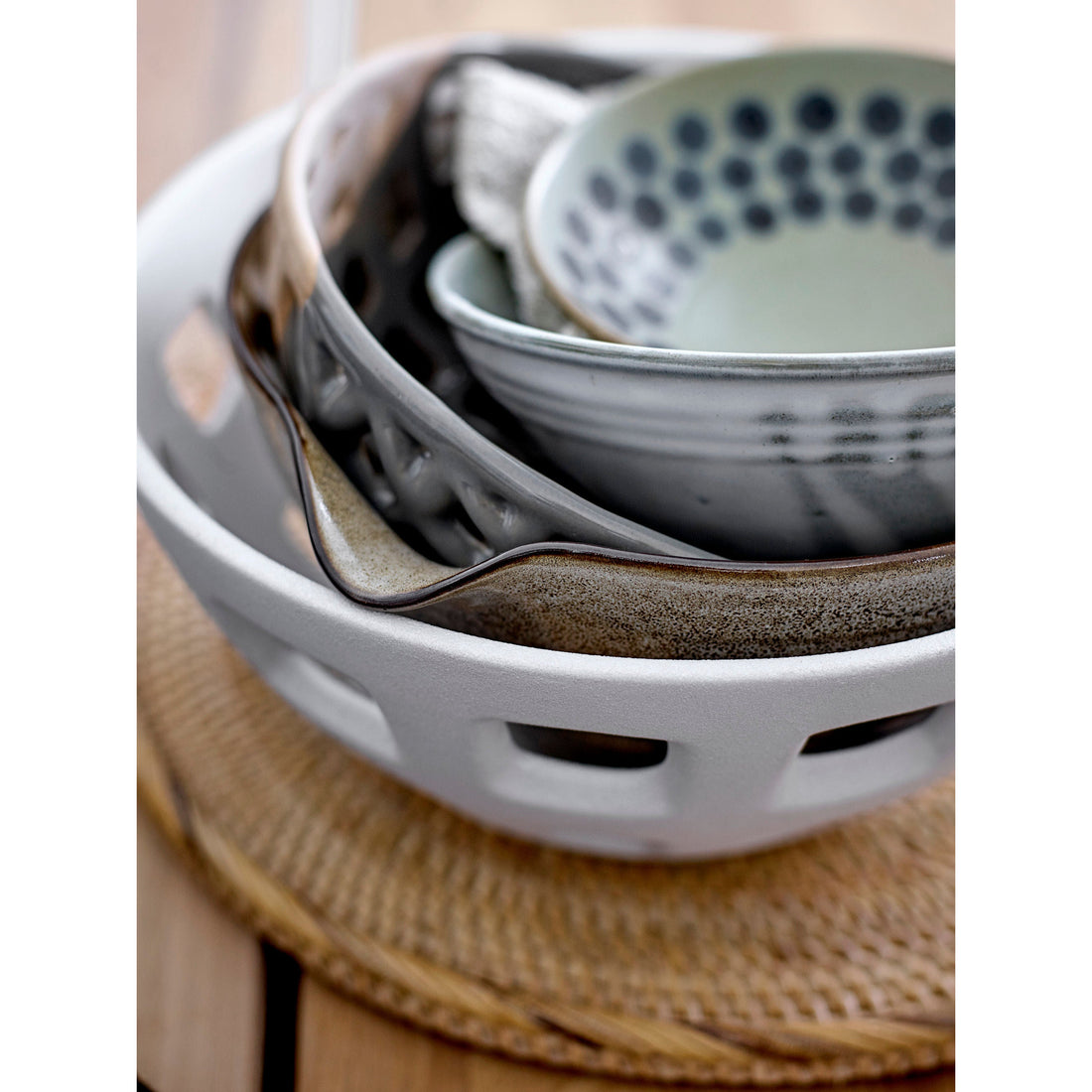 Bloomingville Foligno Skål, Hvid, Stentøj - Bloomingville - DesignGaragen.dk