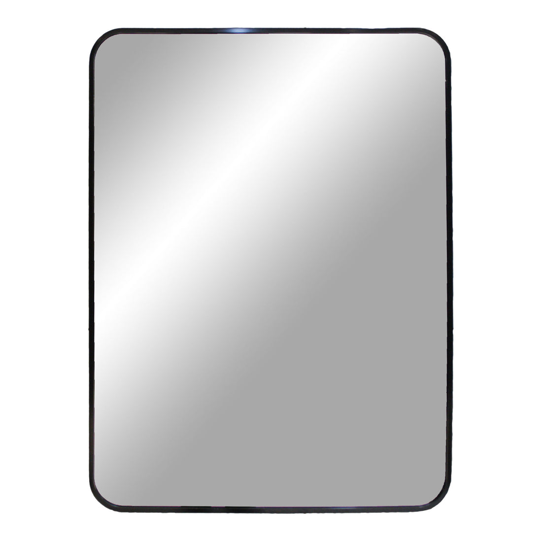 Madrid Mirror - Spiegel im Aluminium, schwarz, 50 x 70 cm - 1 - PCs