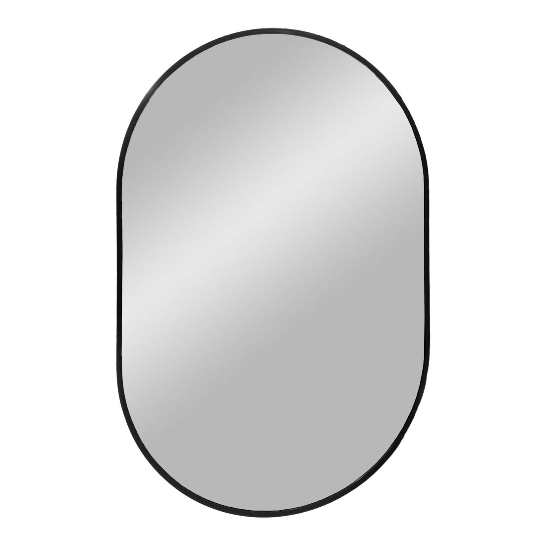 Madrid Mirror - Spiegel im Aluminium, schwarz, 50 x 80 cm - 1 - PCs