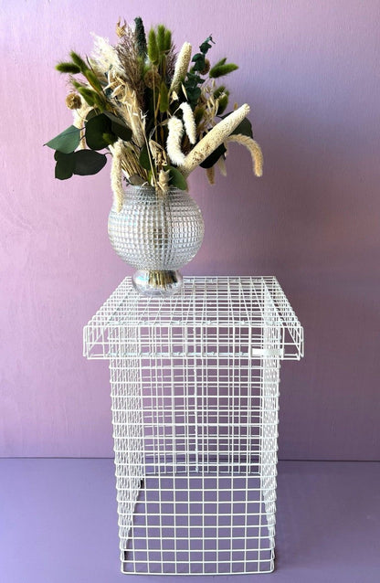 Kalager Design Drahthocker, weiß