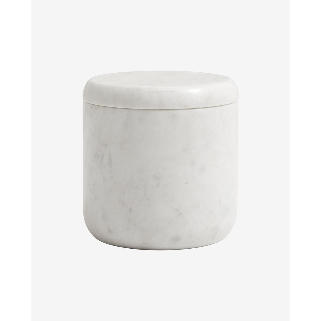 Marmorlagerglas in Marmor - H10 cm - Weiß