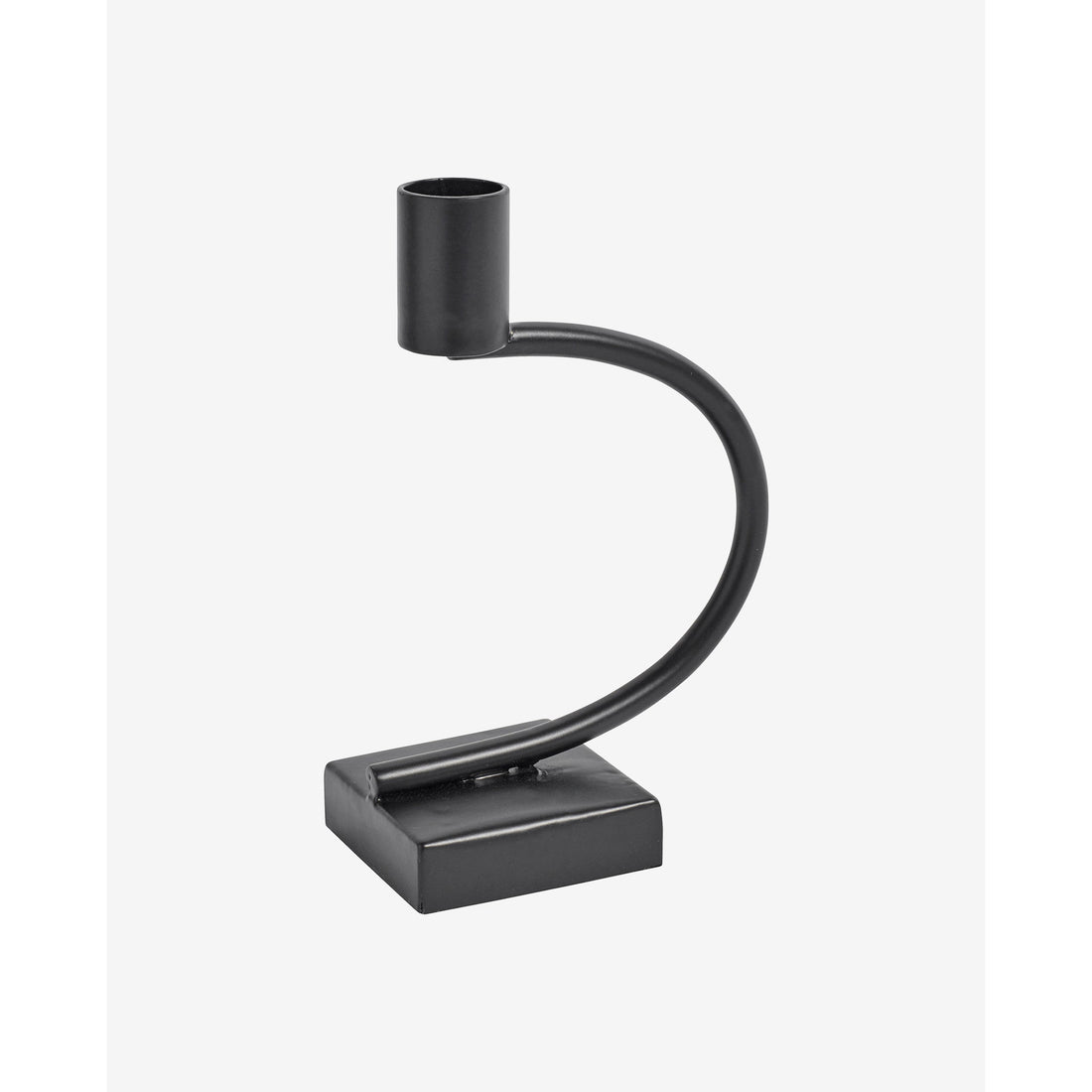 Lysestage i jern med halvcirkel - h17 cm - sort - Nordal - DesignGaragen.dk