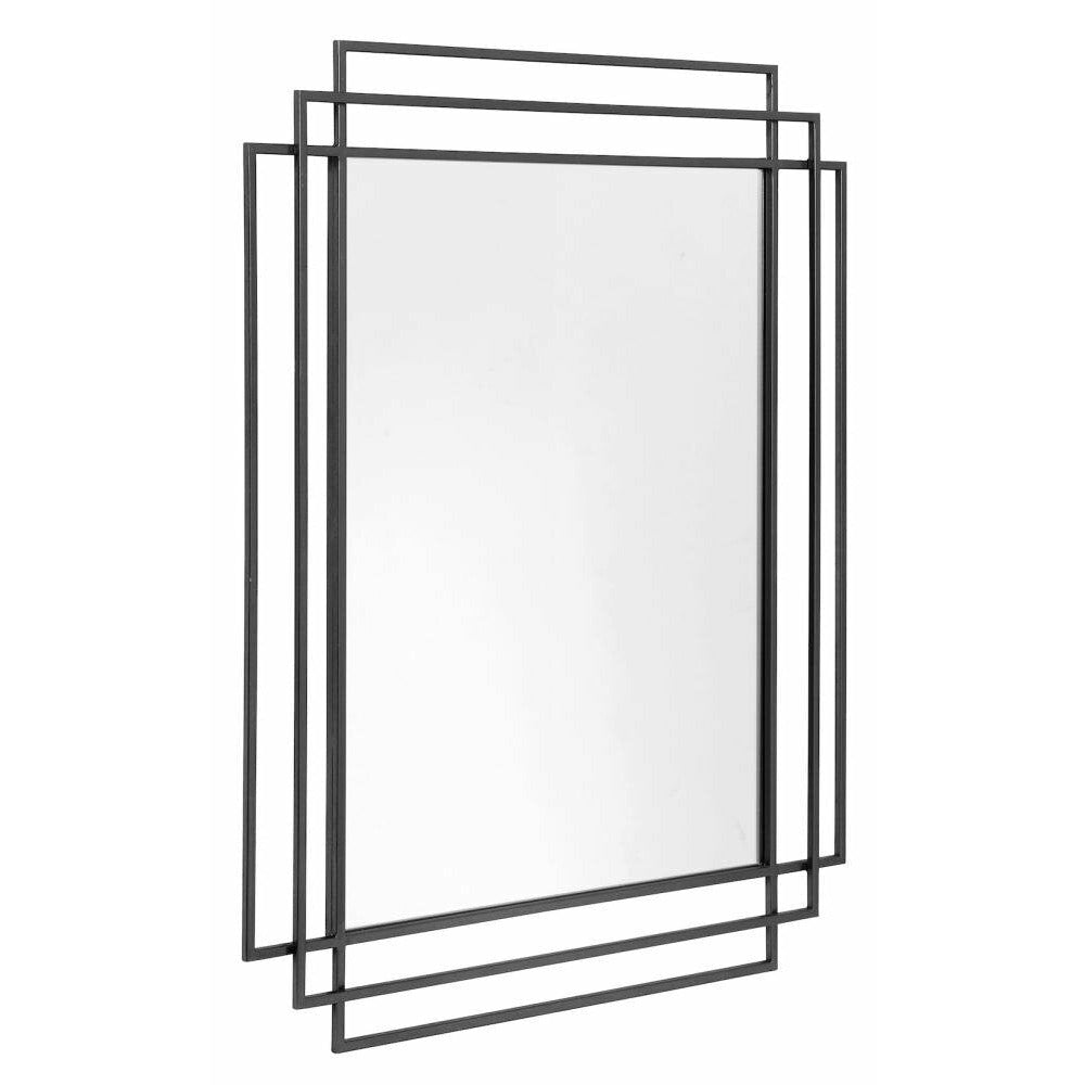 Nordal SQUARE Spiegel aus Eisen - 97x76 cm - schwarz