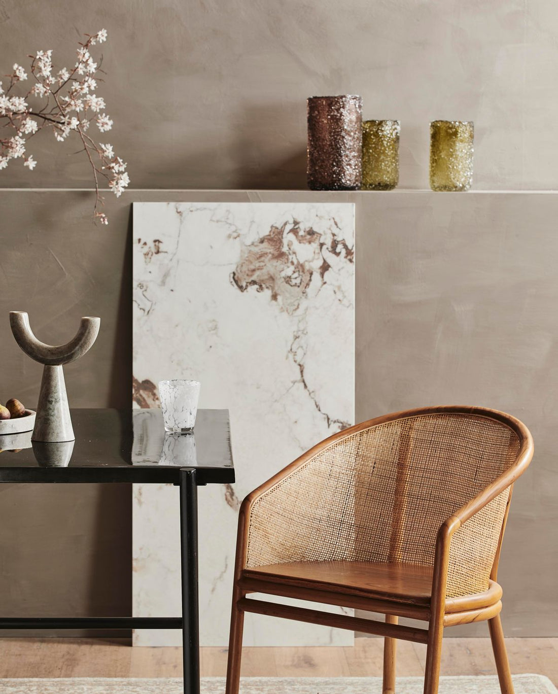 Clyde Glasvase - H19.5 cm - Grün