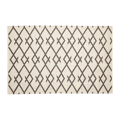 Hübsch - Teppich, gewebt, Baumwolle, natur/grau - 120×180 cm