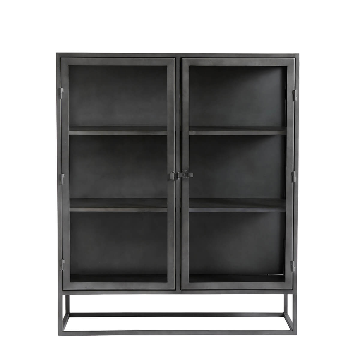 Muubs Vitrine skab Boston - Sort (LGB) - Jern - W: 110 H: 130 D: 40 cm - DesignGaragen.dk.