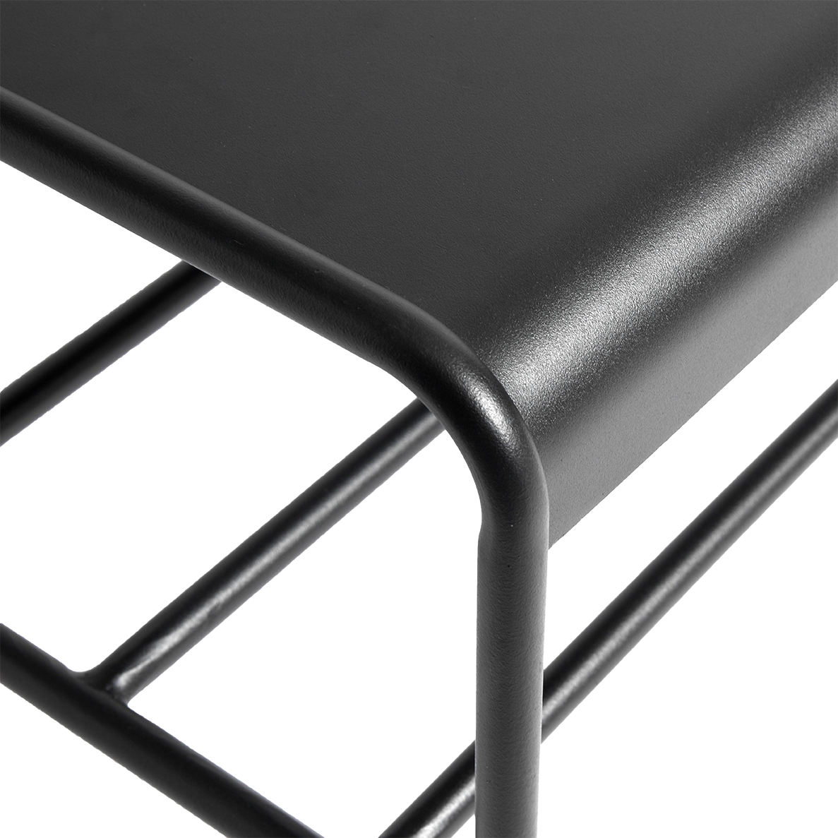 Bænk Copenhagen - Sort - Jern tube Ø16/Metal plade 2mm - W90 H47 D35cm - Muubs - DesignGaragen.dk
