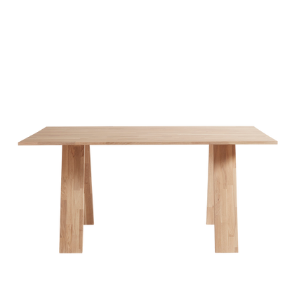 Muubs Spisebord Angle, Eg Natur/hvidolieret - L: 160 B: 90 H: 74 cm - DesignGaragen.dk.