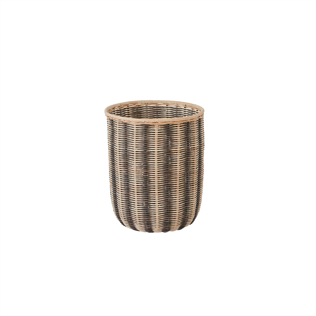 Oyoy Living Striped Storage Basket - Natur / Schwarz