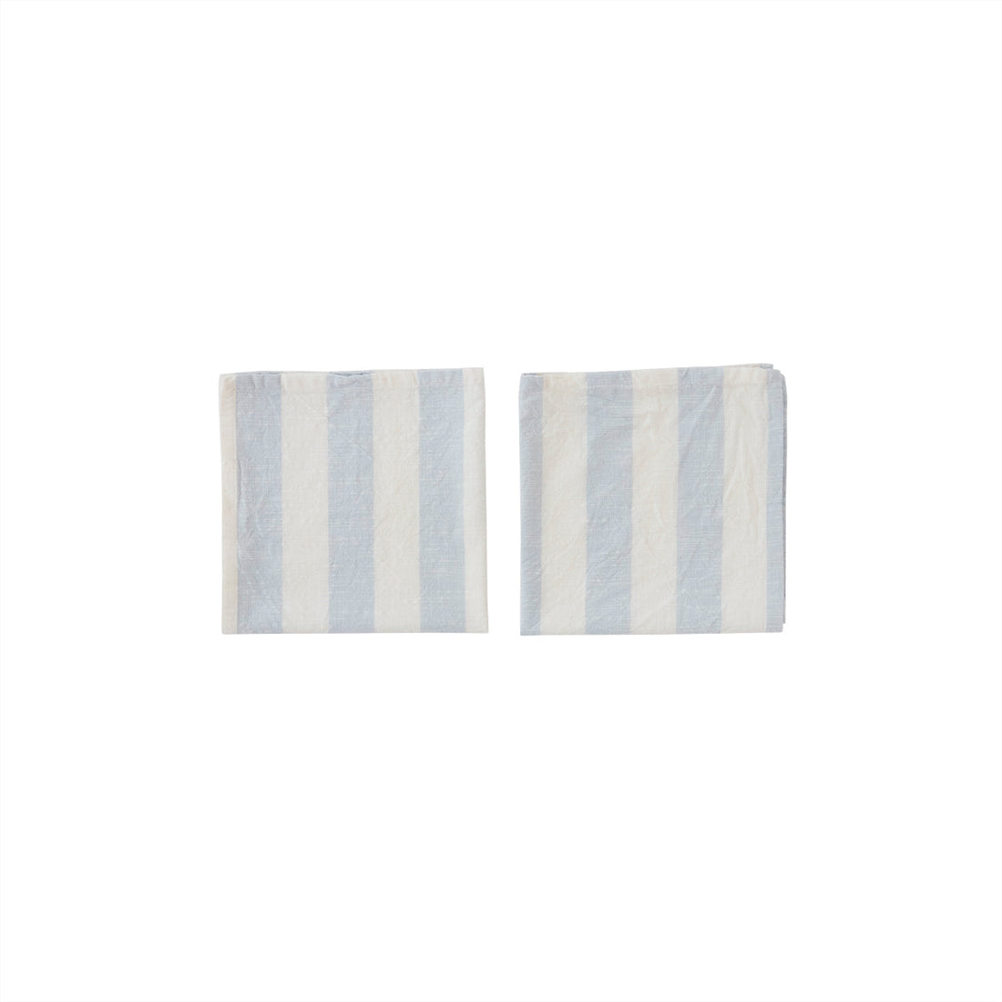 Oyoy Living Striped Stofftuch - Pack von 2 - Eisblau