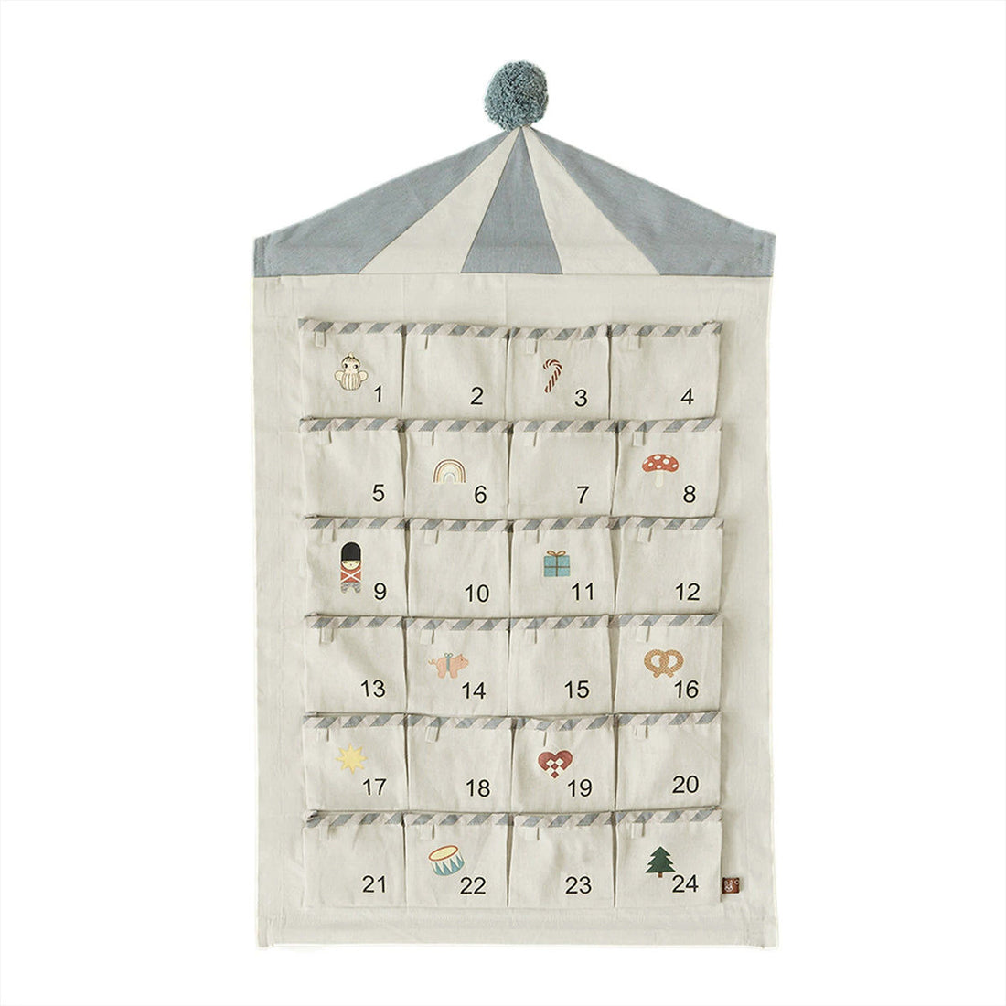 OYOY LIVING Cirkus Julekalender - Beige / Blue