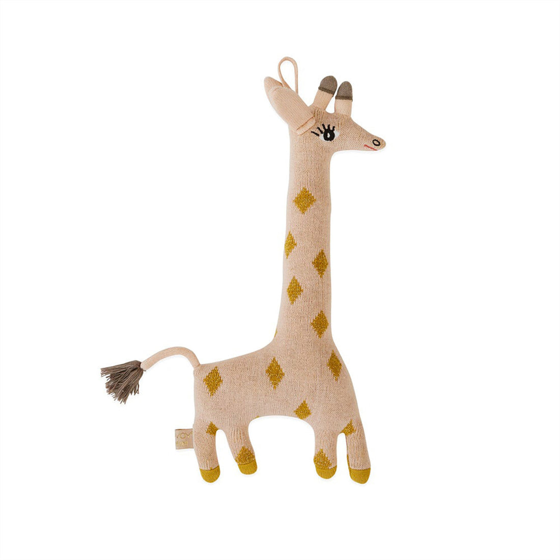 Oyoy Mini Liebling - Baby Guggi Giraffe - Rosa / Bernstein