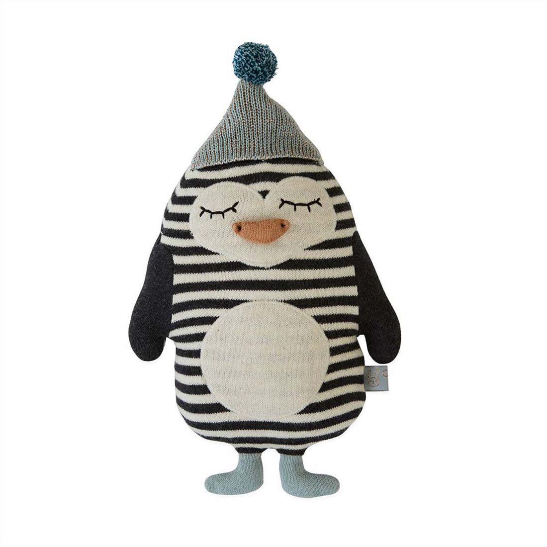 Oyoy Mini Liebling - Baby Bob Penguin - Roh weiß / schwarz
