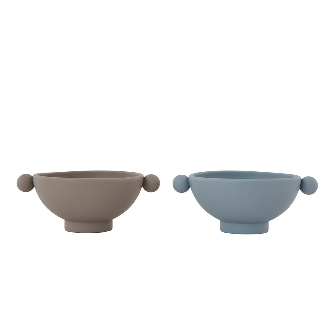 OYOY MINI Tiny Inka Skål - Pakke med 2 - Dusty Blue / Clay