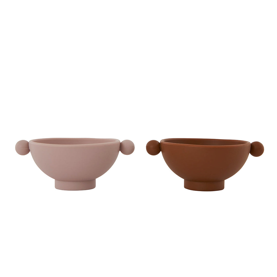 OYOY MINI Tiny Inka Skål - Pakke med 2 - Karamel / Rosa
