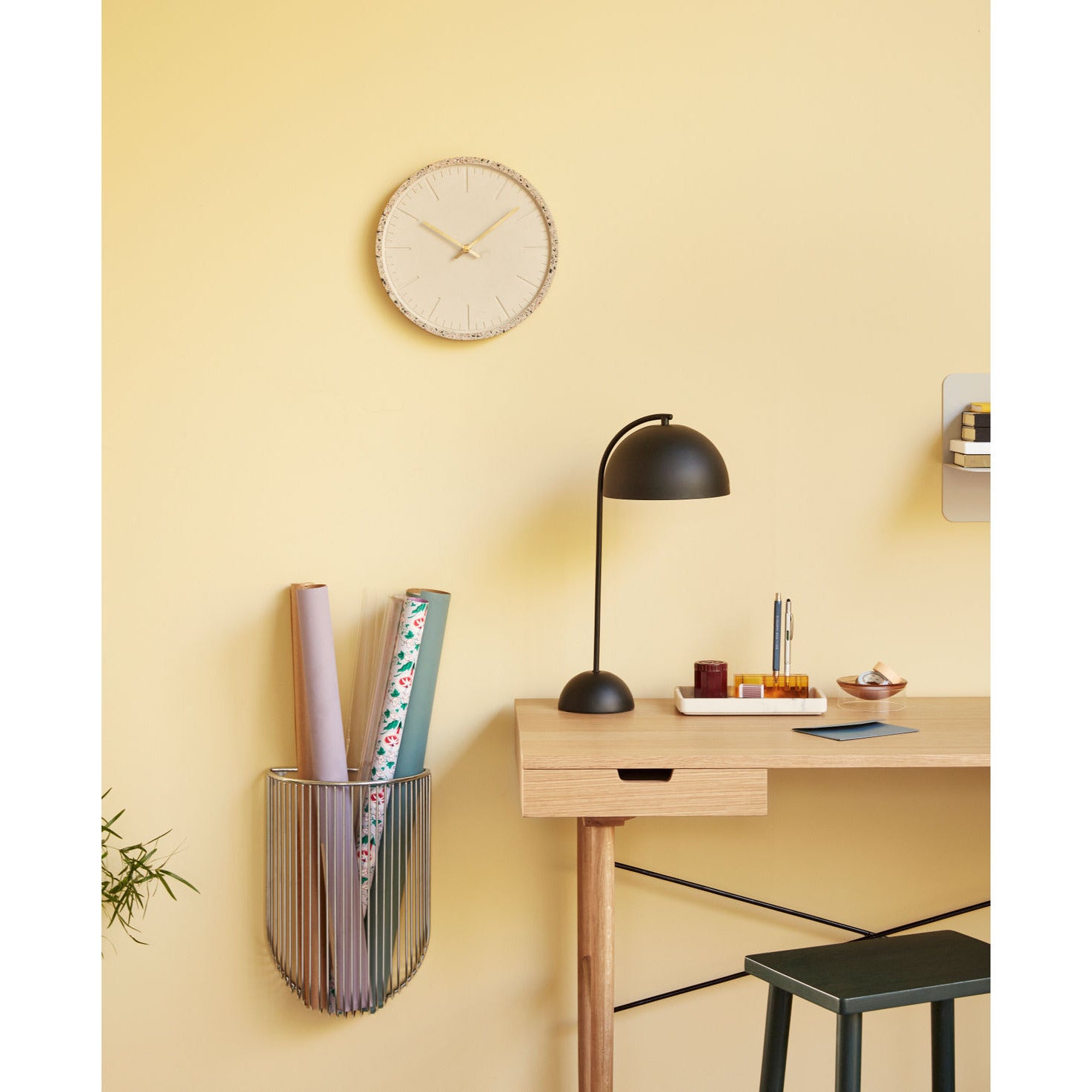 Hübsch Iris Wandkorb Nickel (2) Set (2)